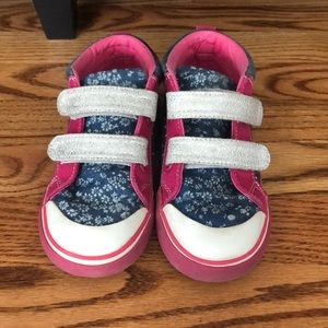 See Kai Run Girls Floral High Top Sneaker